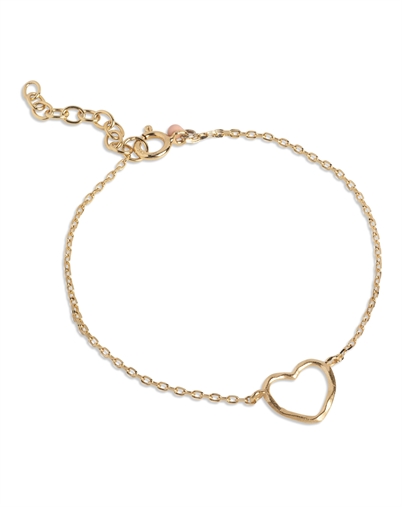 Enamel Copenhagen - Organic Heart Armbånd - Guldfarvet